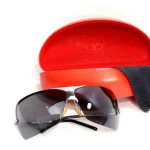 Valentino Sunglasses Large Silver Tone 5492